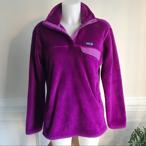 Patagonia Sweaters - NEW PATAGONIA purple snap fleece sweater Size L